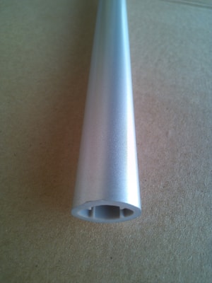 Ручка-профиль овальная, цвет: алюминий, 2500 мм (15.7400)