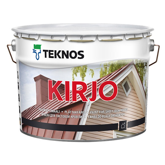 Краска алкидная Kirjo, база 3 (прозрачная), 9л, Финляндия