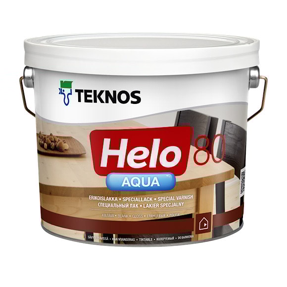 Лак Helo Aqua 80, глянцевый, 2,7л, Финляндия